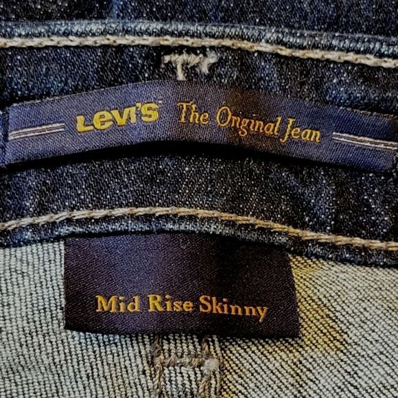 Levi's The Original Jean Dark Wash Mid Rise Skinny Denim Jeans Size 10M - Picture 5 of 8
